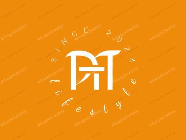 The logo features a stylized, minimalist design. The main focal point is an intricate, white, uppercase letter "T" with a unique, angled crossbar. This letter is prominently displayed against a solid orange background, which adds a vibrant and