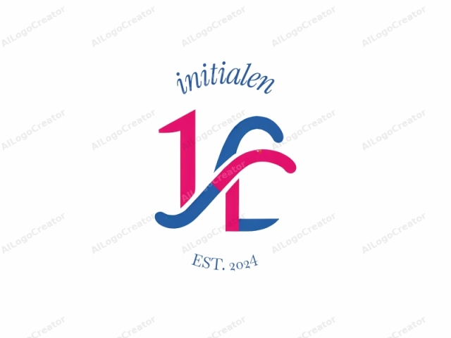 The logo is a stylized, abstract design consisting of two curves in the shape of an "L" and a "U". The left "L" is predominantly bright blue, while the right "U" is predominantly pink, with small portions