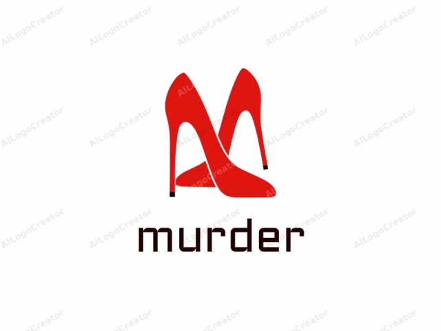 a pair of red high heels. The logo features two stylized high heels, positioned in a crossed manner with the heels interlocked at the toe tips. The heels are depicted with smooth, clean lines and bold, vibrant red color, evoking