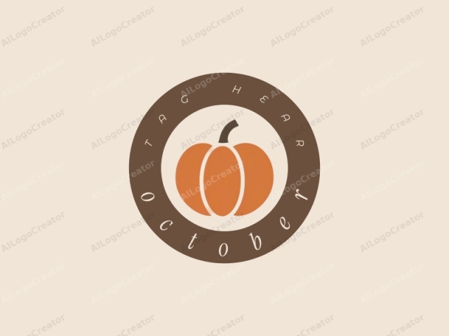 This is a simple, minimalist logo featuring a stylized, flat design of a pumpkin. The image is rendered in a crisp, clean, and unadorned fashion. The pumpkin is depicted in a solid, burnt orange color, occupying the