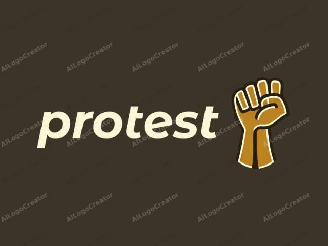 a fist in a digital medium with a minimalist style. The fist is the focal point and is depicted in a bold, clean manner. The fist is shown in profile view, facing left, with the palm facing forward. The hand is rendered in