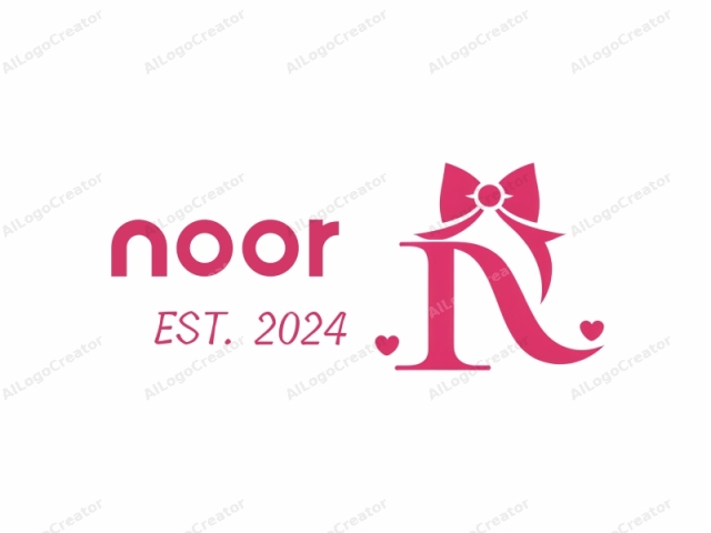 Dieses Logo zeichnet sich durch ein minimalistisches, stilisiertes Design in einem kräftigen, lebendigen Pink aus. Das Hauptelement ist der Buchstabe "R" mit einem einzigartigen, fließenden und eleganten Schriftzug. Das "R" ist prominent auf einem weißen Hintergrund zentriert, was einen starken Kontrast erzeugt.