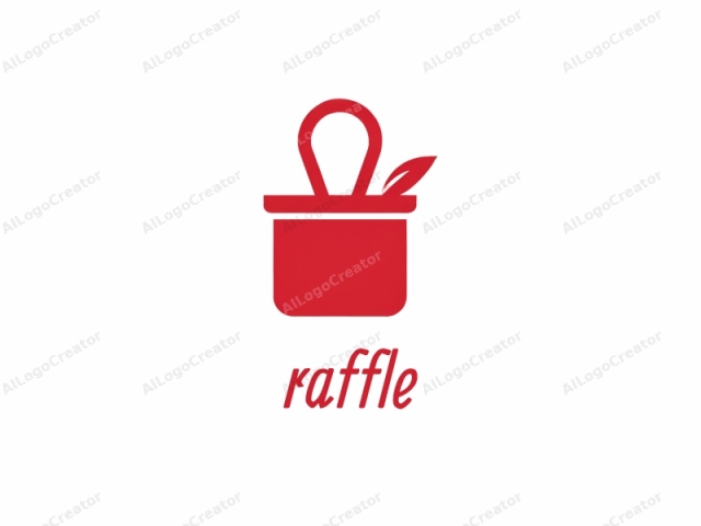 The image is a simple, minimalist, vector graphic. The logo features a red, flat, stylized illustration of a purse or handbag. The bag is depicted in profile, with the front side facing the viewer. It has a cylindrical body