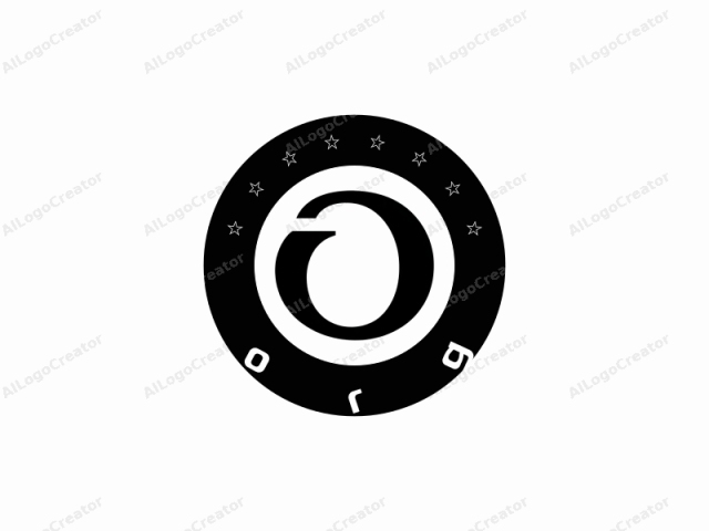 這是一個簡單的黑色大寫字母"O"，位於純白色背景的中央。該字母採用平滑的現代無襯線字體設計，特點是線條乾淨且厚度均勻。字母"O"內的負空間是