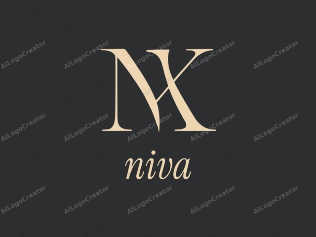 ภาพนี้เป็นโลโก้แบบมินิมอลที่ประกอบด้วยตัวอักษร "N" และ "X" ที่เชื่อมต่อกันในรูปแบบที่สไตล์และหรูหรา โลโก้นี้ถูกนำเสนอด้วยฟอนต์ Serif ที่มีเส้นโค้งเรียบและเส้นสายที่สะอาดตา ข้อความมีสีเบจอ่อน