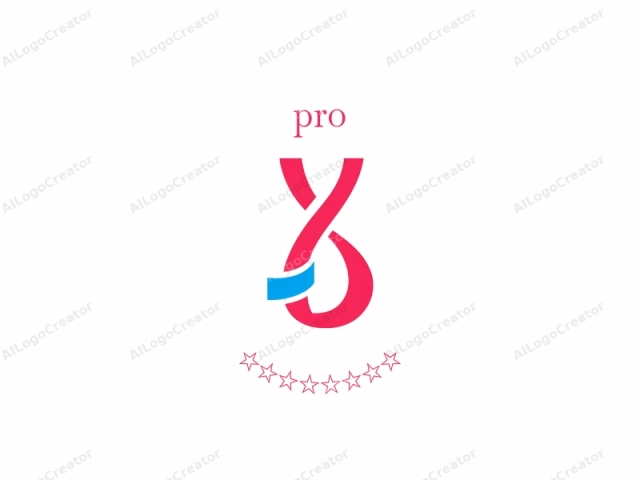 This image is a minimalist logo in a modern, digital style, featuring a stylized ribbon. The ribbon is prominently colored in a vivid red, with the edges slightly tapered to give it a sleek and elegant appearance. The ribbon loops around itself,