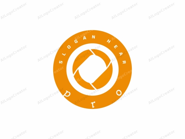 This is a simplified, digital vector logo featuring a bold, orange circle divided into four equal segments by thin, white lines. The logo design is geometric, with each quadrant resembling a half of a capital "D". The white lines form a continuous