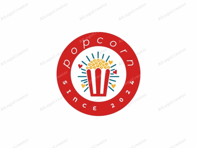 The image is a simple, colorful logo depicting a red, three-dimensional ice cream cone with a flat white background. The ice cream cone is filled with yellow ice cream and adorned with blue sprinkles. Surrounding the ice cream cone are blue lines