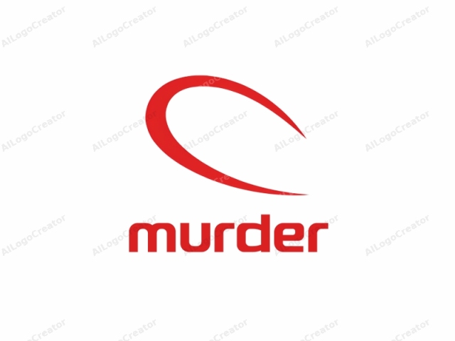 This is a minimalist logo featuring a bold, modern design. It consists of a single, smooth, red arc sweeping from the lower left corner diagonally toward the upper right corner of a white background. The arc is clean and fluid, with no