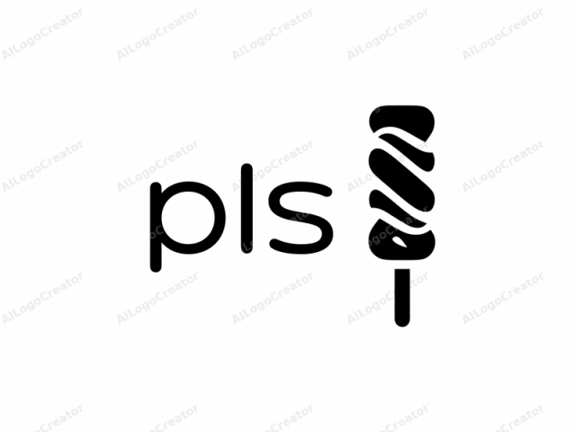 which features a black silhouette of a candy cane with a simple design. The logo consists of a tall, narrow, vertically oriented candy cane, rendered in a clean, monochrome style. The candy cane is depicted with two twisted, spiral segments that