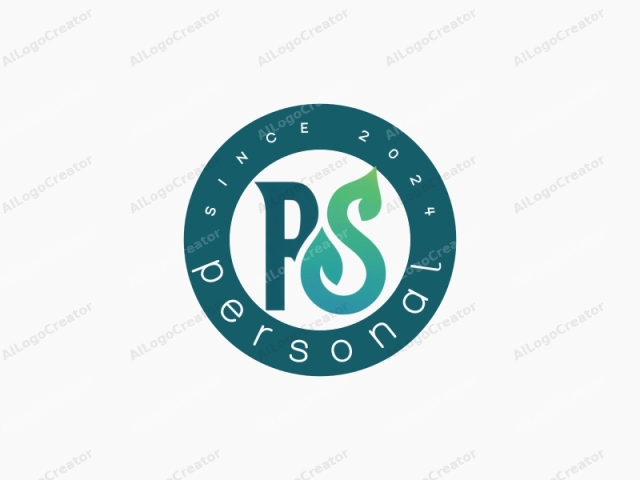 This is a minimalist, digital logo featuring a stylized lettermark design. The logo is primarily in the shape of a lowercase "p" with a curved and stylized upper portion, resembling a leaf or a flame. The "p" is