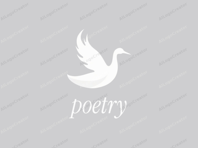 The image is a minimalist, digital logo of a stylized white duck set against a plain, light grey background. The duck is depicted in a graceful, abstract form, with smooth, flowing lines and a simplified shape. It appears to be in