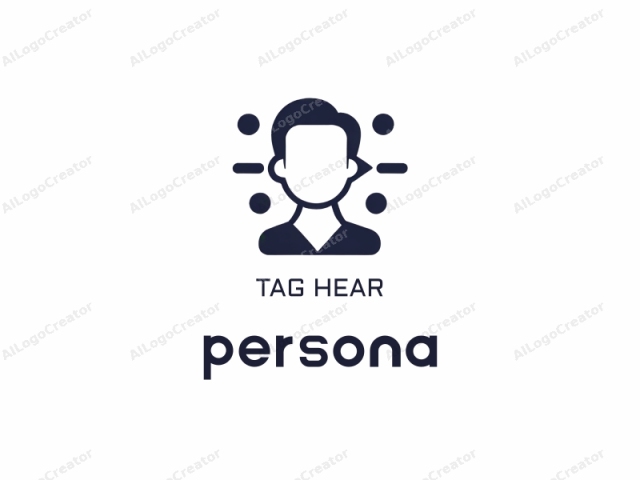 The image is a minimalist black-and-white vector drawing depicting a simplified human figure. The figure is devoid of intricate details, with clean, bold lines and solid shapes. It represents a stylized male silhouette with a flat head, a prominent chin,