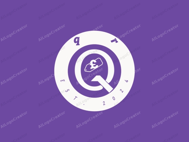 นี่คือโลโก้กราฟิกดิจิทัลที่มีดีไซน์มินิมอล โลโก้มีตัวอักษร "Q" ตัวใหญ่สีขาวเด่นชัดบนพื้นหลังสีม่วงทึบ ตัว "Q" อยู่ตรงกลางและครอบคลุมพื้นที่ส่วนใหญ่ของภาพ ทำให้เป็นจุดโฟกัส