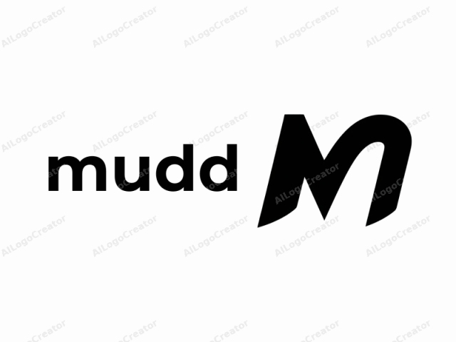 a lowercase "M" in a black, sans-serif typeface. The image features a bold, geometrically simplified version of the letter "M". It has clean lines without any decorative elements, giving it a modern and minimalist appearance. The "