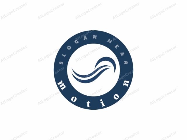 The logo is a clean and modern design, featuring a stylized abstract wave. The wave is depicted in a solid blue color, with smooth, flowing lines that suggest motion. It has a fluid, undulating shape, resembling a graceful curve in