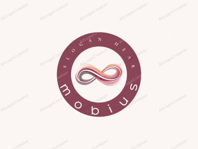 The image is a minimalist logo featuring a stylized infinity symbol. The infinity symbol is composed of two interlocking loops that form a continuous line, symbolizing eternity and interconnectedness. The loops are depicted in a gradient of soft, flowing shades of