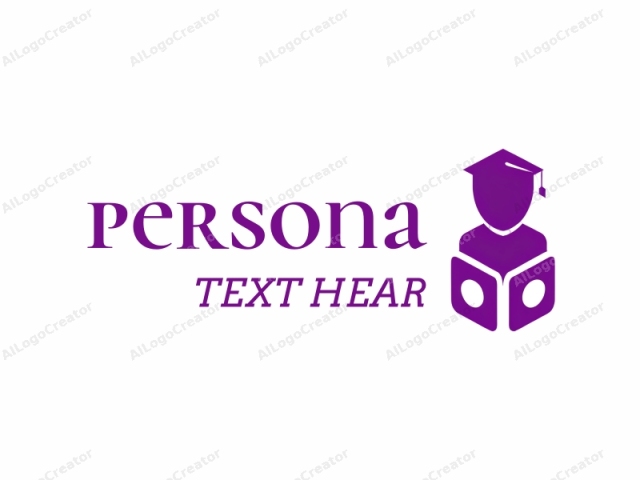 in the form of a stylized, minimalist design, executed entirely in a vivid purple hue. The image features a simple, abstract representation of a person. The person, depicted in the center, is shown as a silhouette with a basic outline of a