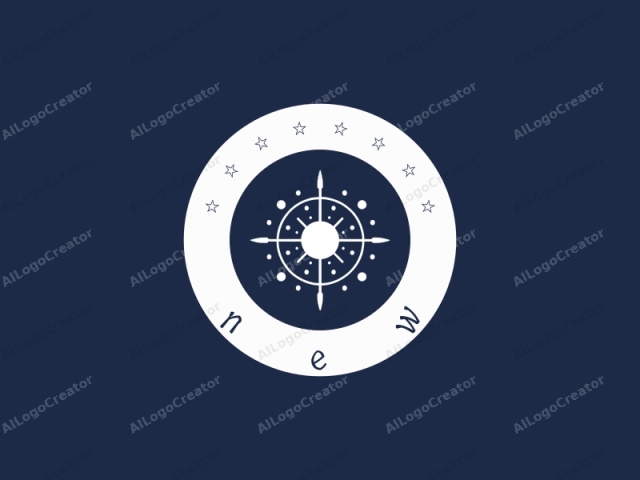 This is a digital logo featuring a symmetrical design with a minimalist aesthetic. The logo comprises four equal-length, white lines radiating outward from a central point, resembling a cross or compass rose, and forming an X shape. At the center,