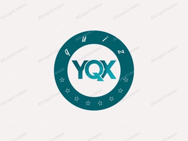 The image is a digital graphic logo featuring the letters "YQX" prominently displayed against a plain white background. The letters are designed in a bold, modern typographic style with clean lines and a gradient effect that transitions from teal to blue,