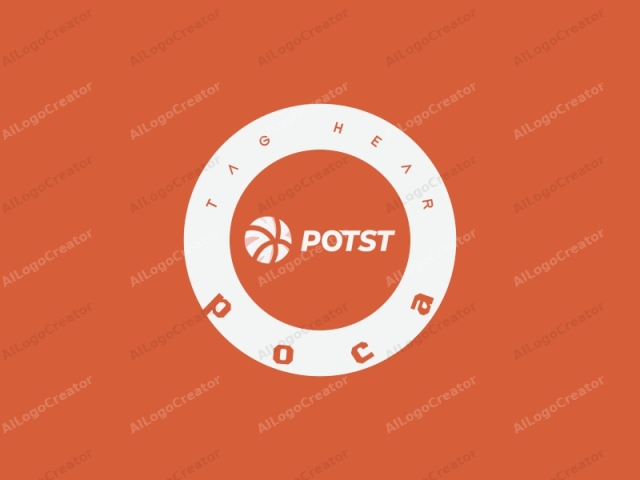 La imagen es un gráfico digital con un diseño simple y moderno, que presenta principalmente el nombre de la marca "PoST". El logotipo se muestra prominentemente en el centro, consistiendo en la palabra "PoST" en una tipografía sans-serif en negrita, posicionada