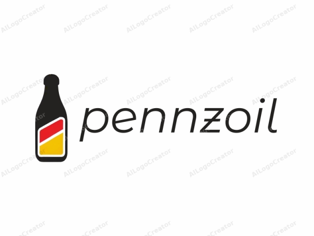 caracterizado por un estilo limpio y minimalista. La imagen presenta una representación estilizada de una botella de vidrio. La botella es principalmente negra, representando su forma general y el vidrio opaco. Tiene una base redondeada, un cuello estrecho y una superficie suave.