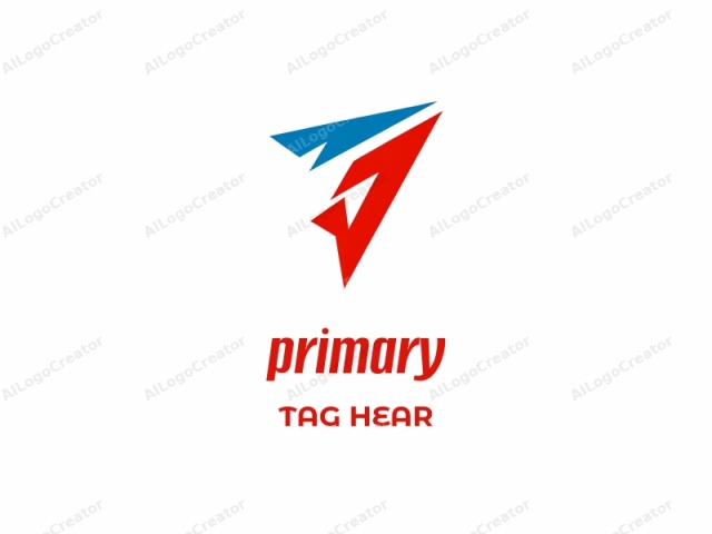 This logo features a modern, geometric design with sharp, clean lines. It is composed of three triangular shapes arranged asymmetrically. The largest triangle, at the bottom of the image, is a vivid red, with a sharp, pointed tip facing slightly