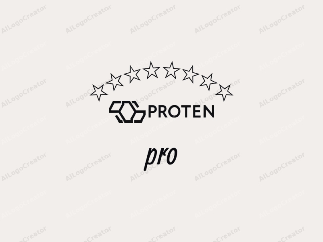 The image is a digital, minimalist logo for a product or brand, featuring a sleek and modern design. The central element of the logo is the word "PROTEN" written in uppercase, black, sans-serif letters, placed horizontally across the