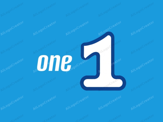 The image is a digital graphic with a simplistic yet modern style. It features a bold, white, capital number "1" centered on a bright blue background. The "1" is thick and rounded at the top, giving it a friendly and