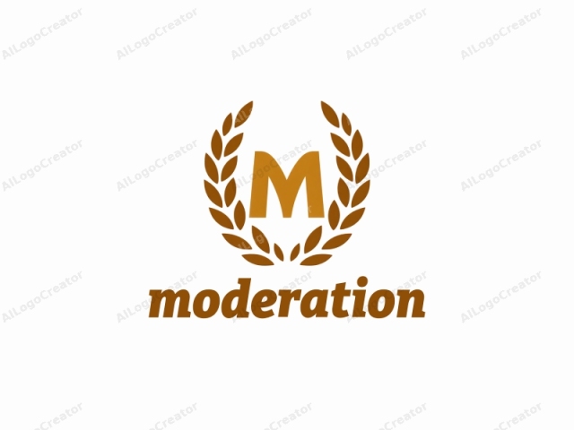 This is a stylized logo featuring an uppercase letter "M" prominently centered in the foreground. The letter is rendered in a rich, warm brown color, providing contrast to the white background, which is devoid of any additional elements or textures. Surround