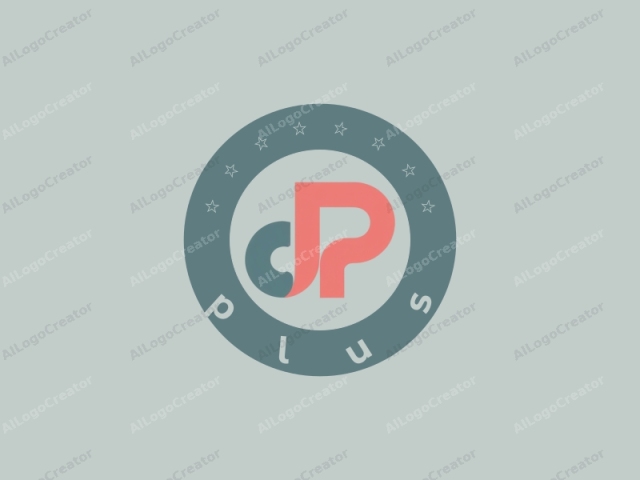 featuring a minimalist, geometric design. This is a clean, digital illustration of the initials "CP". The image consists of two interconnected, stylized letters with a flat, modern aesthetic. The "C" is rendered in a muted teal color, and