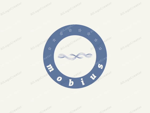 which is a digital drawing created in a minimalist style. The image features a continuous, wavy line that stretches horizontally across the center of the composition. The line is composed of fine, thin, blue lines with a consistent width, giving it a