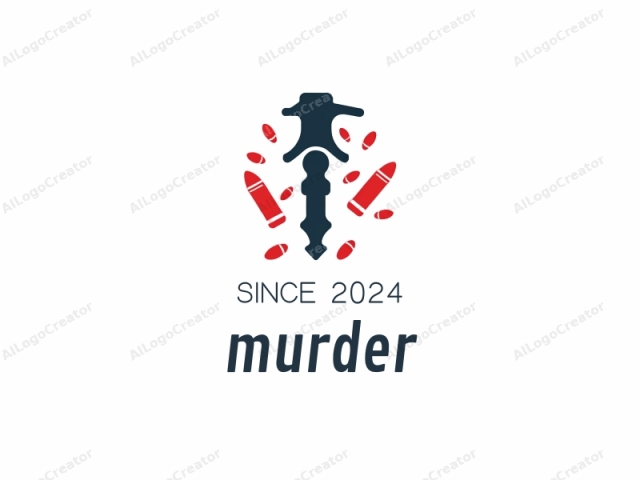 The image is a stylized, minimalist logo featuring a dark blue silhouette of a human figure lying face down on the ground. The figure is flat and simplistic, with no discernible facial features or clothing. Surrounding the figure, there are several