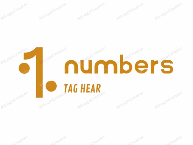 This logo features a simple, minimalist design with a focus on geometric shapes and bold colors. It is a large, orange numeral "1" positioned centrally on a clean, white background. The number "1" has a modern, sans-serif style