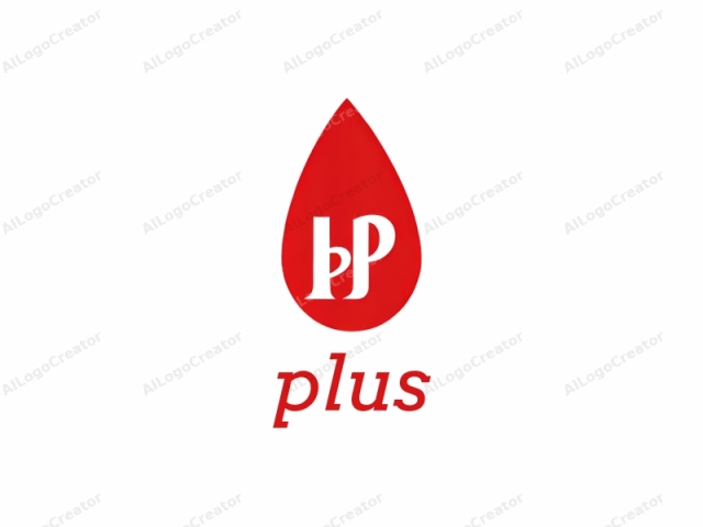 This logo is a minimalist design featuring a bold red teardrop shape with white text inside. The teardrop is a simple, stylized illustration without intricate details, providing a smooth, clean outline. Inside the teardrop, there is