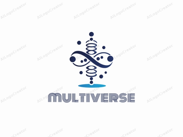 The image is a digital drawing in a minimalist, abstract style. It features a central, continuous black line that forms a double infinity symbol, representing unity, eternity, or interconnectedness. The infinity symbol is symmetrical, with each line extending towards