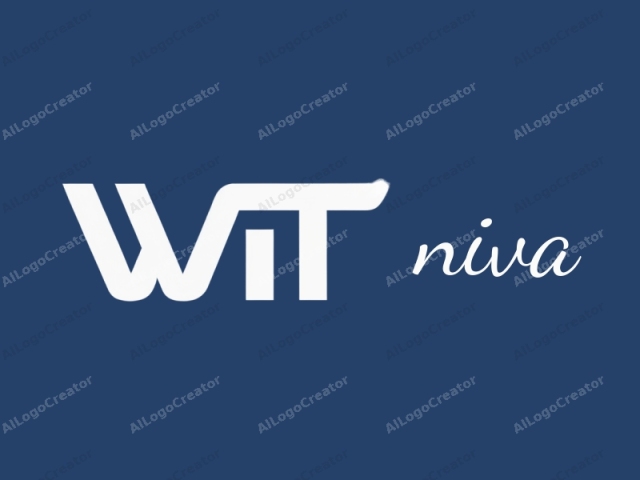 นี่คือภาพกราฟิกดิจิทัลที่แสดงถึงโลโก้ของ "WIT" โลโก้อยู่ตรงกลางบนพื้นหลังสีน้ำเงินเข้ม ซึ่งให้ความรู้สึกเรียบเนียนและดูดี ฟอนต์ที่ใช้สำหรับตัวย่อ "WIT" เป็นแบบ sans-serif ที่สะอาดตา