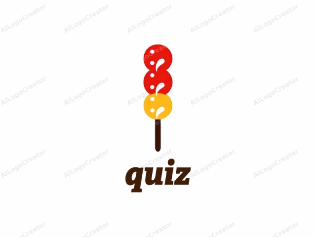 This is a simplified logo image of a stick of cotton candy, featuring a stylized, abstract design. The cotton candy stick is vertically arranged in three layers, each layer representing a different colored swirl of the treat. From bottom to top, the