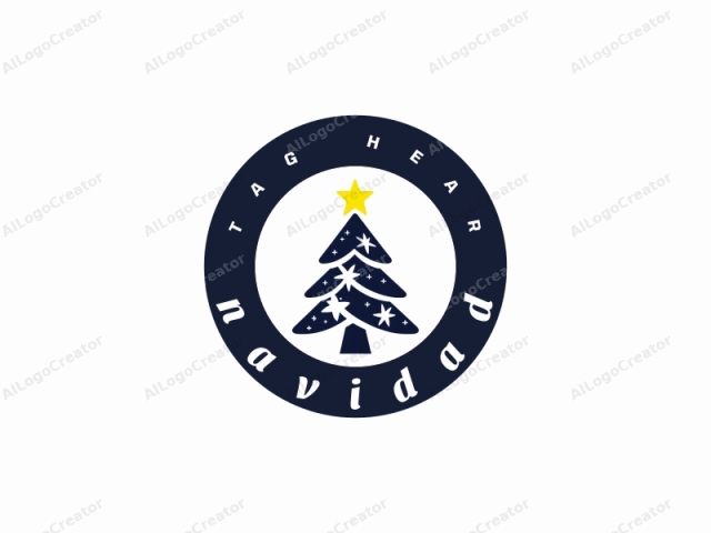 Dieses Bild zeigt einen stilisierten Weihnachtsbaum vor einem einfachen weißen Hintergrund. Der Baum ist in einem minimalistischen, flachen Stil gestaltet, mit kräftigen, einfachen Formen und ohne Verlaufseffekte. Er besteht aus drei Hauptabschnitten, die den Stamm und zwei Ebenen des Baumes darstellen.