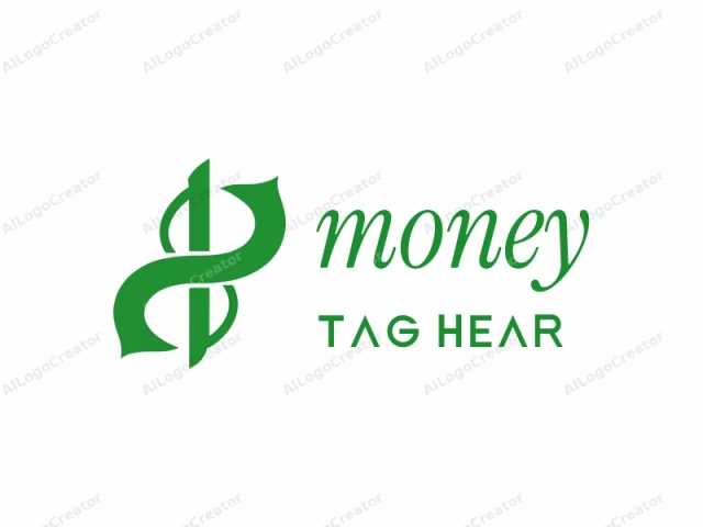 The logo image features a stylized, green dollar sign. The symbol is designed in a minimalist, flat graphic style, characterized by clean lines and solid colors. The design comprises the traditional dollar sign with a curved upper loop and a vertical line intersect