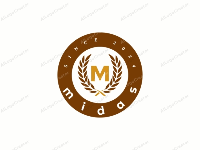 Das Logo ist ein einfaches, sauberes Design mit einem prominenten, großgeschriebenen "M" in einem kräftigen, goldgelben Farbton. Das "M" ist zentral positioniert und nimmt den größten Teil des Logos ein, wodurch ein starker visueller Fokus entsteht. Auf beiden Seiten