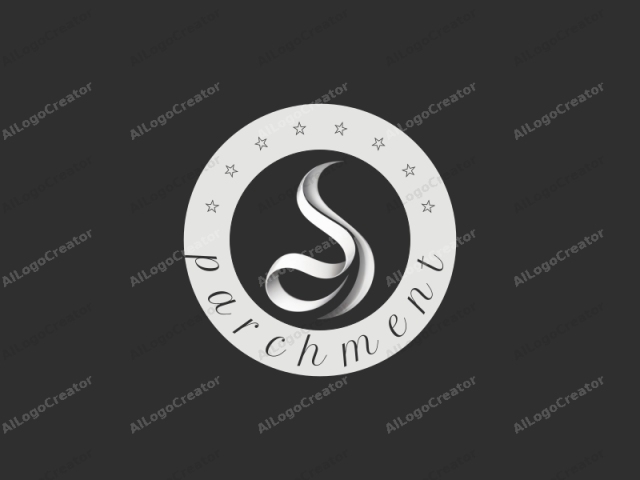 This is a minimalist, digitally-created logo featuring a stylized, fluid, and abstract shape. The primary design element is a sinuous, smooth line that curves gracefully across the composition. The line has a smooth texture with no visible details or textures