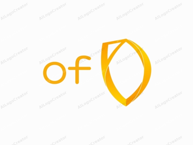 This is a minimalist, geometric logo featuring a stylized shield or arrowhead shape. The logo is predominantly golden yellow, with smooth, curved lines and a symmetrical design. It resembles an arrowhead or spearhead, but its edges are softened