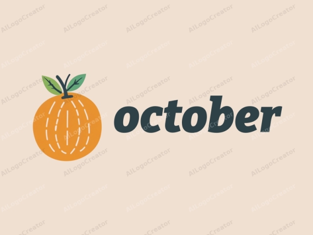 This logo features a simple, stylized illustration of an orange. The orange is centrally placed against a soft beige background. The orange is depicted with a solid, vibrant orange color and is round in shape. The texture of the orange surface is smooth