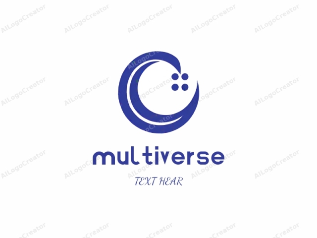 This logo is a stylized abstract representation of a crescent moon and stars. The design features a bold, blue color on a plain white background, making the logo easily discernible. The crescent moon, depicted in a smooth, continuous curve