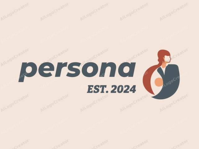 The logo features a stylized human figure, rendered in a minimalist, abstract form. The subject is depicted facing to the right, with a calm, serene expression. The figure is characterized by smooth, flowing lines and solid, muted colors. The