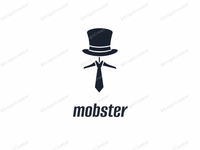 a mannequin wearing a top hat and tie. The logo features a simple, minimalist design, rendered in a monochromatic black silhouette against a plain white background. The mannequin stands in an upright position, facing forward, with its