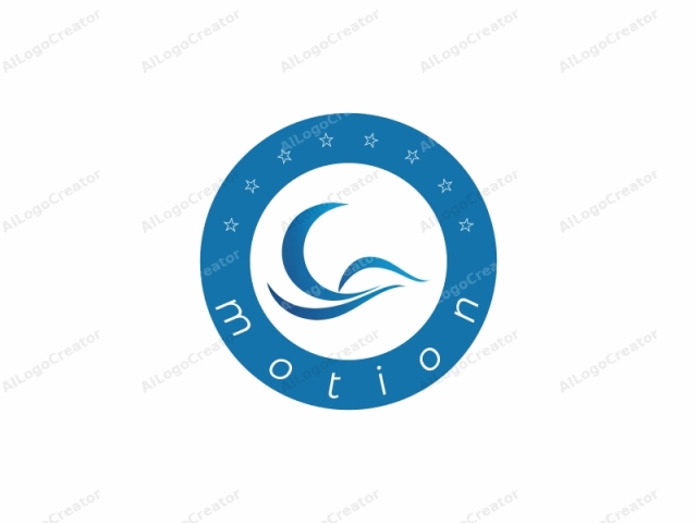 This logo features a modern and minimalist design, primarily using shades of blue. It is composed of two abstract, fluid shapes that seem to represent waves or flowing water. The larger shape, positioned on the left, is a graceful, curving line