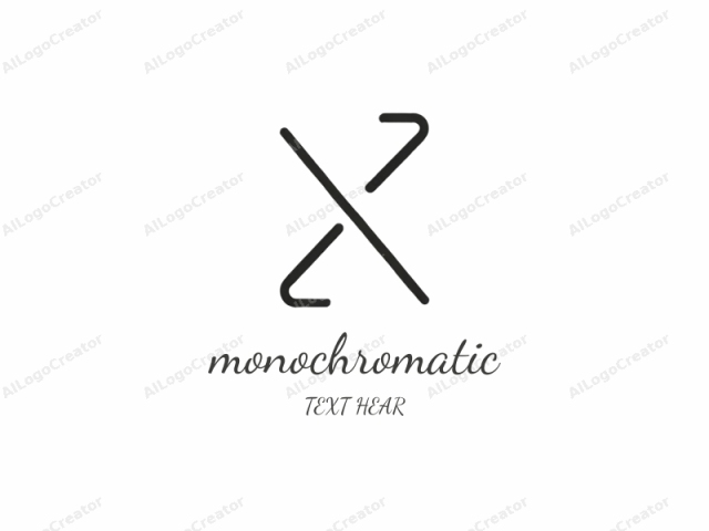 Este es un logotipo minimalista en blanco y negro que presenta un símbolo geométrico en negrita. El diseño consiste en dos líneas que se cruzan formando una cruz (X). Las dos líneas, una diagonal y una horizontal, tienen el mismo grosor y se cruzan en el centro.