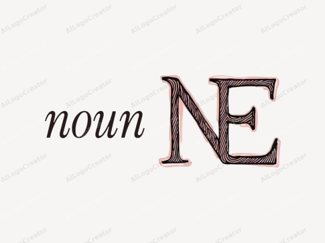 The image is a digital logo design featuring the letter "N" superimposed over the letter "E." Both letters are large and capital, with the "N" occupying the top left position and the "E" occupying the bottom right.